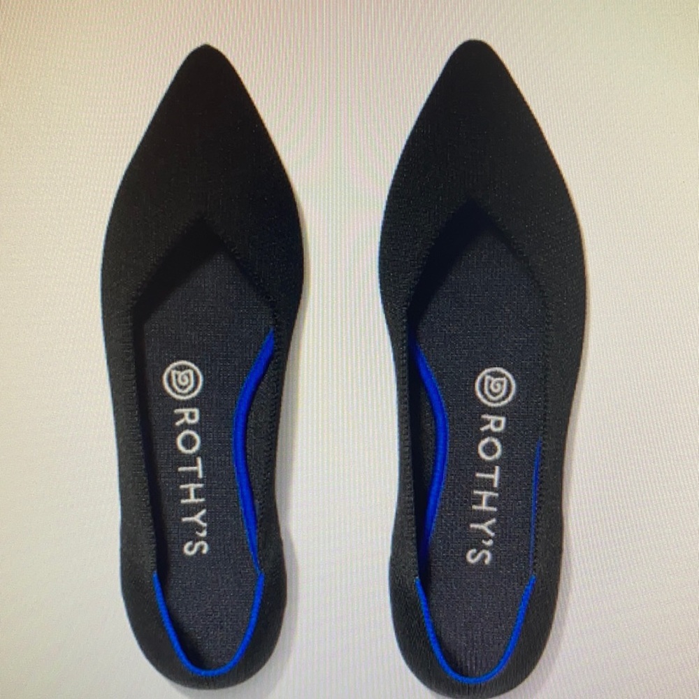 Rothy’s The Point Flat Black Honeycomb W8.5
